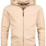 Indicode Herren INMobil Kapuzensweatjacke, Hoodie Kapuzenpullover Pulli für Männer Irish Cream