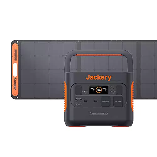 Jackery 2000 v2 Tragbare Powerstation mit Solarpanel und LiFePO4 Batterie