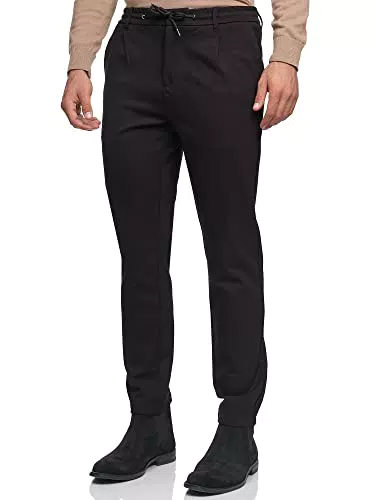JEFF Herren Dyer Stoffhose mit 4 Taschen, Stretch Hose Herrenhose für Männer Grey Mix X