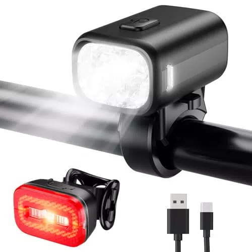 KCCYB Fahrradlicht Set – StVZO zugelassen, wasserdicht mit intelligentem Bremslicht