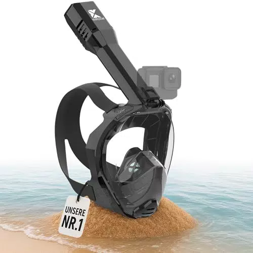 Khroom Seaview Pro Schnorchelmaske Erwachsene - CO2-sichere Vollmaske