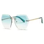Kimorn Damen Sonnenbrillen Klassische randlose Diamant-Schneidlinse AE0534