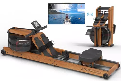 Kitopa Rudergerät klappbar mit Bluetooth-Display und Handy-Halter, 30 Tage Kinomap