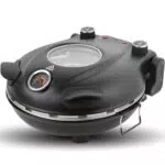Klaif Pizzaofen elektrisch, 420 °C, 1200 Watt, 5 Temperaturstufen, Steinplatte 31 cm