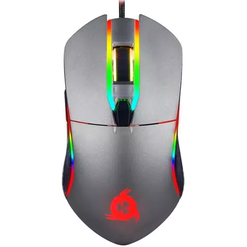 KLIM Aim Gaming Maus - Ergonomische RGB Gamingmaus mit 7000 DPI für alle Nutzer