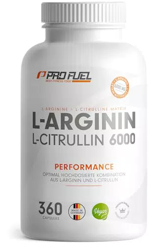 L-Arginin + L-Citrullin-Malat Kapseln 6000 mg - vegan und laborgeprüft
