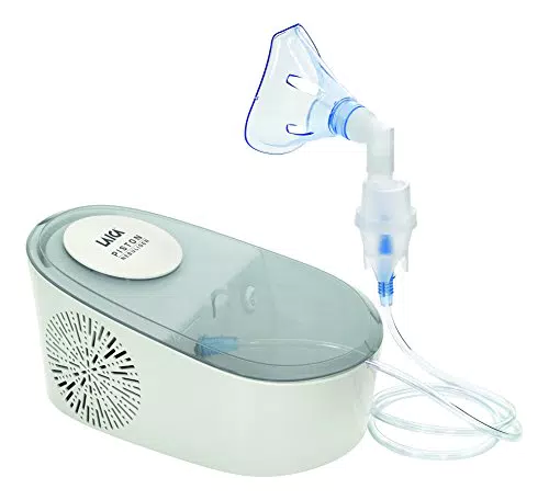 Laica NE2012 Inhalator für Aerosoltherapie mit Kolbenpumpe für Medikamente