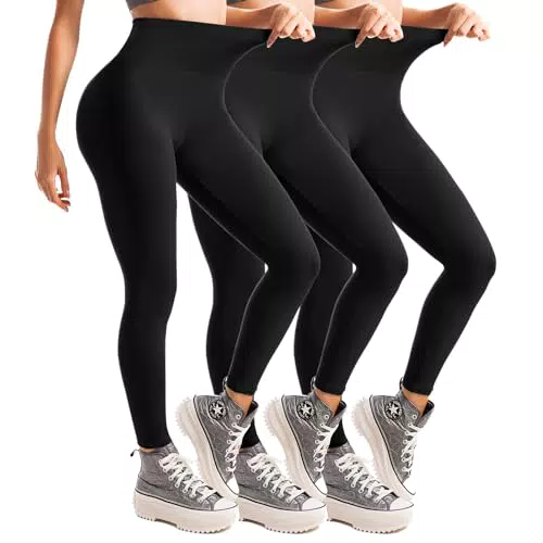 Leafigure High Waist Leggings Damen für Sport und Yoga