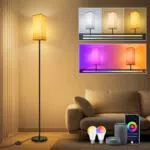 LED Stehlampe - Dimmbar, WiFi, App-Steuerung, kompatibel mit Alexa und Google Assistant