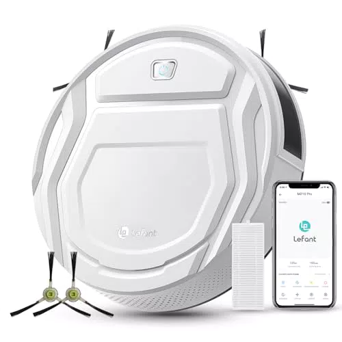 Lefant Saugroboter mit 3200Pa Saugleistung und WLAN-Steuerung - Ideal für Tierhaare und Teppiche