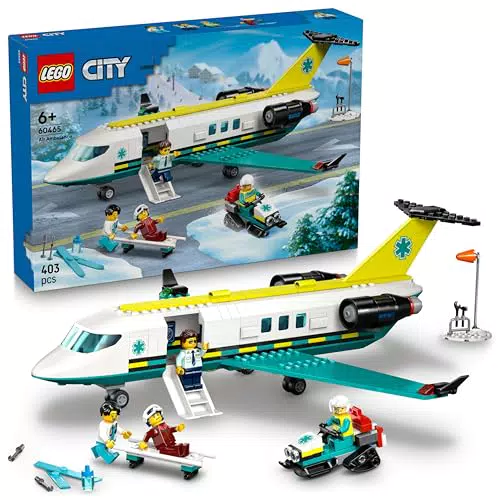 LEGO City Notfallrettungsflugzeug – Set mit Flieger und 4 Mini-Figuren