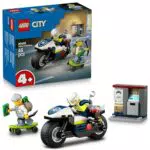 LEGO City Polizeimotorrad Verfolgungsjagd – Spielset für Kinder ab 4 Jahren