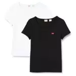 Levi's Damen 2-Pack Tee T-Shirt, White + & White +, M