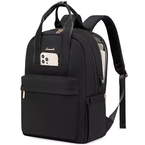 LOVEVOOK Rucksack Damen, 15,6 Zoll Laptopfach, Wasserdicht für Schule und Uni