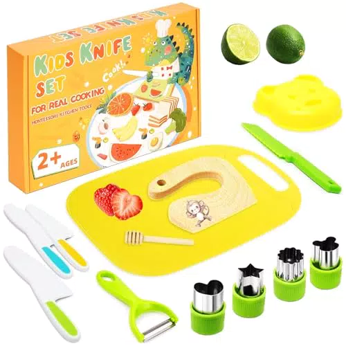 Macmoon Kindermesser Set - Kinder Sicherheit Küchenmesser für echtes Kochen
