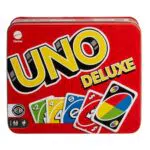 Mattel Games UNO Deluxe - Exklusive Verpackung mit Punkteblock und Sammlerdose