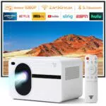 Mini Beamer Full HD 1080P mit 4K Unterstützung, WiFi und Bluetooth Funktion