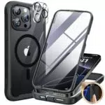 Miracase 360 Grad für iPhone 15 Pro Max Hülle mit Eingebaut Glas Schutzfolie