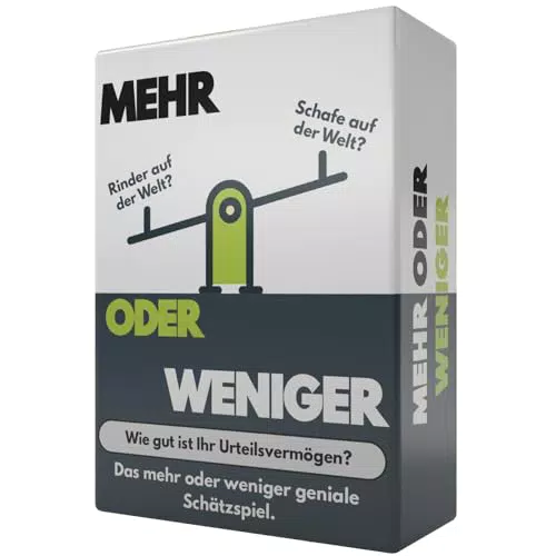 More or Less Kartenspiel – Fördern Sie Ihr Urteilsvermögen für Kinder und Erwachsene