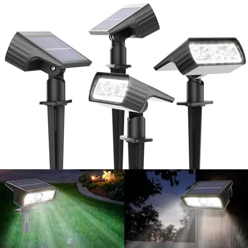Moxled Solarleuchten für Außen, IP65 wasserdicht, 2 Helligkeitsmodi