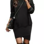 Nadeer Damen Winter Pulloverkleid Rollkragen Langarm Sweatkleid Elegant