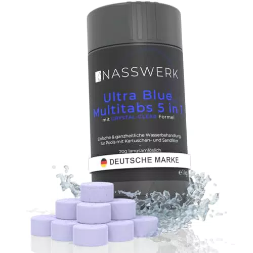 NASSWERK 5 in 1 Chlortabletten für Pool und Whirlpool – Langzeitwirkung