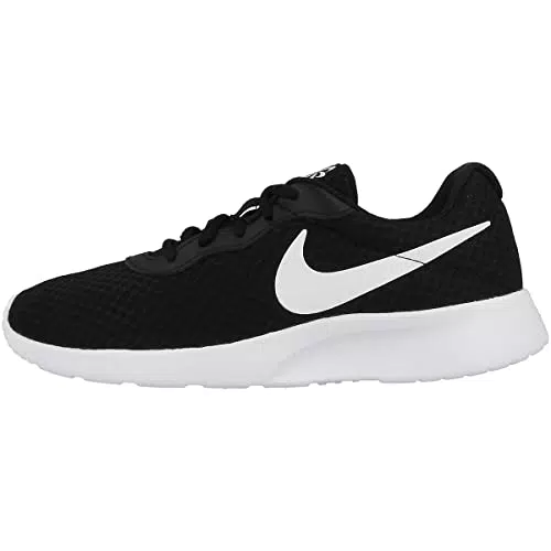 Nike Damen Tanjun Sneakers, Black White-Barely Volt-Black