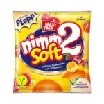 nimm2 Soft Brause 1 x 345g Maxi Pack Gefüllte Kaubonbons in vier Sorten mit Fruchtsaft