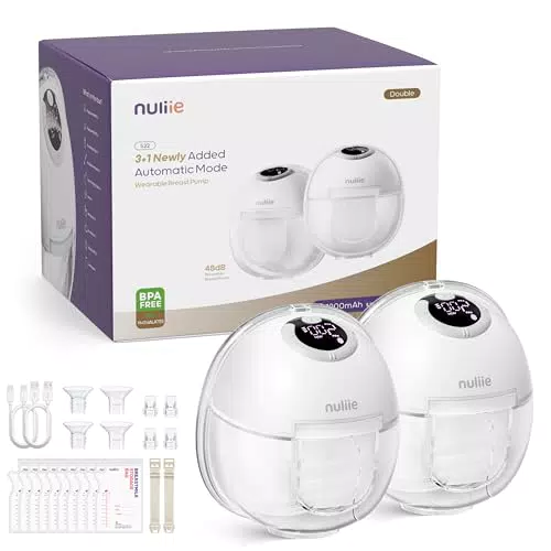Nuliie Elektrische Milchpumpe S32, tragbar, freihändig, 4 Modi, 9 Stufen