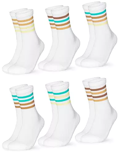 Occulto Herren Retro Tennissocken 6er Pack 80s 43-46