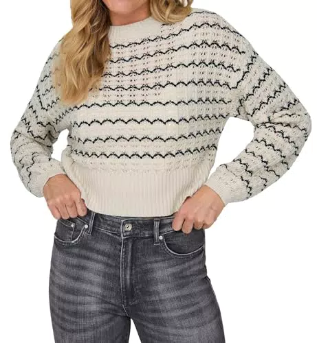 ONLASA LS O-Neck Pullover für Damen – Stilvoller Strickmode