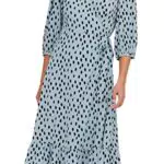 ONLY Damen Kleid ONLOLIVIA 3/4 Wickel Midi Kleid