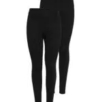 ONLY Damen Onllive Love New 2-pk nos Leggings, Schwarz