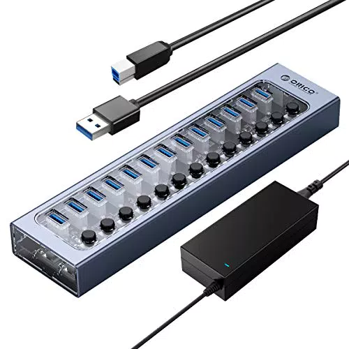 ORICO USB 3.0 Aluminium Hub - 13 Ports für PC, iMac und externe Geräte
