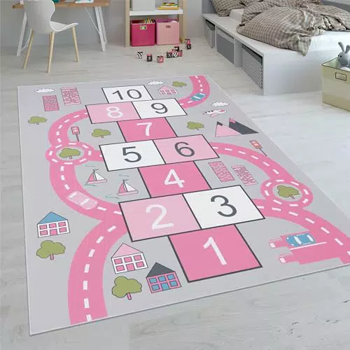 Paco Home Kinderteppich Teppich Kinderzimmer Spielteppich Junge Mädchen Modern rutschfest