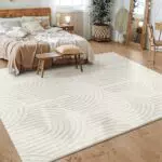 Paco Home Teppich Wohnzimmer Schlafzimmer Kurzflor Skandinavisches Boho Muster Geometrisch Rauten Motiv Einfarbig Weich Modern