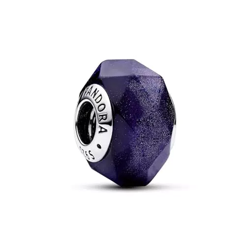 PANDORA Murano-Glas-Charm aus Sterling Silber, kompatibel mit Moments Armbändern