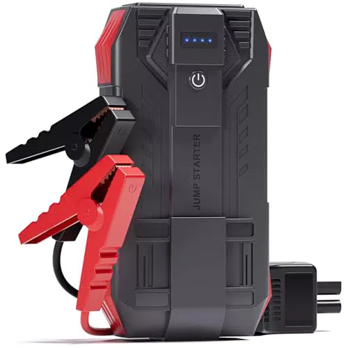Povasee 4000A Starthilfe Powerbank für Pkw, 12V Booster mit LED und USB-Ausgängen