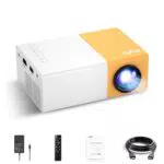 PVO Mini Beamer – Tragbarer LED Videoprojektor für Heimkino und Outdoor-Filmnächte