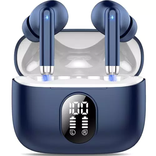 QXQ Bluetooth 5.4 Kopfhörer Sport In-Ear mit 4 ENC Mics und LED-Anzeige