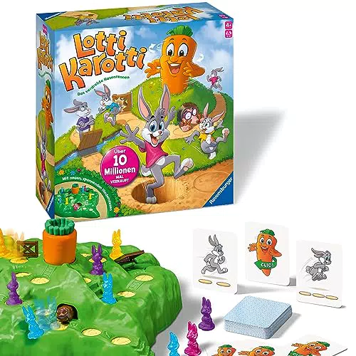 Ravensburger Lotti Karotti - Wettlaufspiel für 2-4 Spieler ab 4 Jahren
