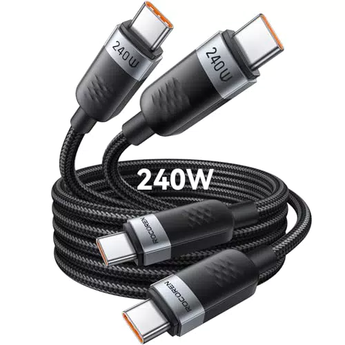 Rocoren USB-C Kabel 240W PD Schnellladekabel für iPhone, Samsung, MacBook