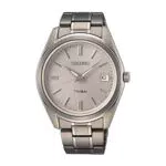 Seiko Herren-Uhr Quarz Titan mit Edelstahlband SUR369P1