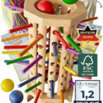 SINNESFUCHS® Farblernturm - Montessori Holzspielzeug für Kinder ab 3 Jahren