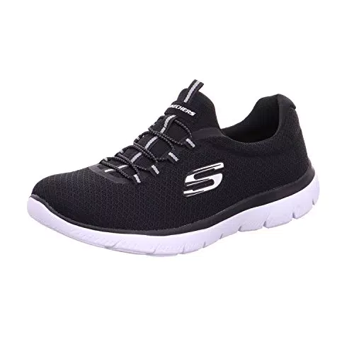 Skechers Damen Summits Sneaker, Black White