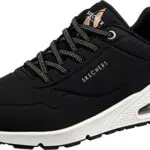 Skechers Damen Uno Shimmer Away Sneaker aus durablem Durabuck und Duraleather