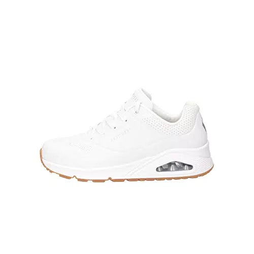Skechers Damen UNO Stand ON AIR Sneakers, WHT weiß Durabuck