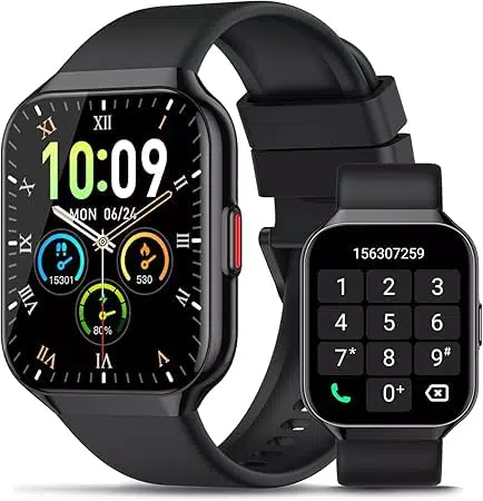 Smartwatch Herren mit Telefonfunktion, Herzfrequenz- und Schlafmonitor, IP68, Android/iOS
