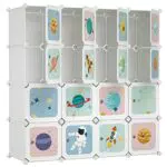 SONGMICS Kleiderschrank DIY, Aufbewahrungsschrank für hängende Kleidung, LPC905W01