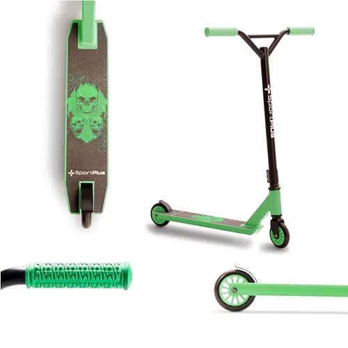SportPlus Stunt Scooter mit ABEC 9 Kugellager und 100mm PU-Rädern